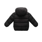 Kimjun Toddler Baby Hooded Puffer Jacket Boys Girls Kids Thicken Warm Winter Coat Fleece Outerwear black 80