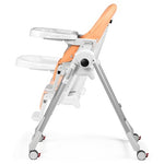 Peg Perego Prima Pappa Zero 3 - High Chair - for Children Newborn to 3 Years of Age - Made in Italy - Peach (Light Orange)