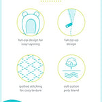 Simple Joys by Carter's unisex-baby Hooded Sweater Jacket with Sherpa Lining, Navy, 3-6 Months