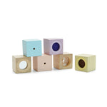 PlanToys® Sensory Blocks Wooden Learning Toy | Montessori Educational Activity for Tactile, Auditory & Visual Exploration | Eco-Friendly Toy for Early Development & Discovery