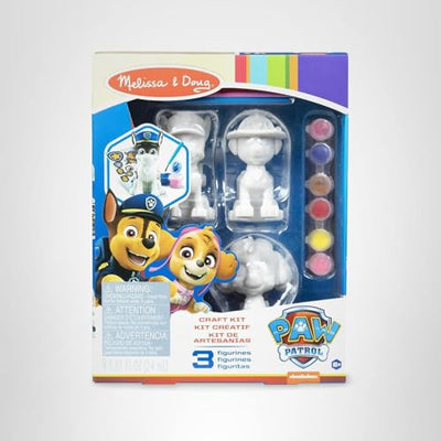 Melissa & Doug PAW Patrol Craft Kit - 3 Decorate Your Own Pup Figurines for Boys and Girls, PAW Patrol Painting Set, Activity for Birthday Parties, Ages 6+
