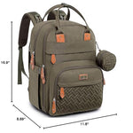 BabbleRoo Diaper Bag Backpack - Baby Essentials Travel Tote - Multi Function Waterproof Diaper Bag, Travel Essentials Baby Bag with Changing Pad, Stroller Straps & Pacifier Case - Unisex, Army Green