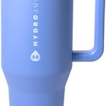 HydroJug Traveler - 40 oz Water Bottle with Handle & Flip Straw - Fits in Cup Holder, Leak Resistant Tumbler-Reusable Insulated Stainless Steel & Rubber Base - Gifts for Women & Men, Pink Sand