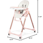 Peg Perego Prima Pappa Zero 3 - High Chair - for Children Newborn to 3 Years of Age - Made in Italy - Mon Amour (Rose Gold & White)