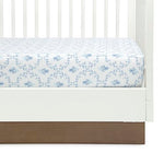 Delta Children Fitted Crib Sheets for Girls and Boys - 100% Organic Cotton Crib Sheet for Standard Crib and Toddler Mattresses - 28x52 Inch - GOTS Certified (Pack of 2), Blue Botanicals