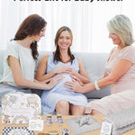 Lictin Baby Gift Set for Boys Girls, Baby Shower Gifts, Neutral Newborn Gifts Basket with Baby Blanket, Wooden Monthly Milestone Cards, Elephant Security Blanket, Rattle Socks and Wrist (Grey)