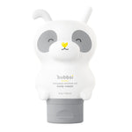 Bubbsi whipped coconut oil body cream with a cartoon panda design on a white background