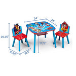 Delta Children Kids Table and Chair Set With Storage (2 Chairs Included) - Ideal for Arts & Crafts, Snack Time, Homeschooling, Homework & More, Nick Jr. PAW Patrol