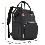 Femuar Diaper Bag Backpack Multifunction Maternity Nappy Baby Bag for Girls & Boys Large Capacity Travel Diaper Bags Dark Black