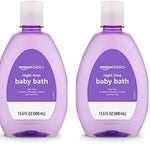Amazon Basics Night-Time Baby Bath, Lightly scented, 13.6 Fl Oz (Pack of 2) (Previously Solimo)