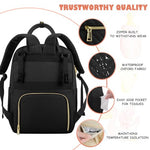 Tenot Baby Diaper Bag Backpack, Travel Diaper Bags for Baby Girl Boy Large Capacity Baby Bag Backpack for Women Black