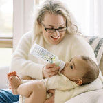 Dr. Brown's Natural Flow Anti-Colic Options+ Narrow Baby Bottle, Pig & Frog, 8 oz/250 mL, with Level 1 Slow Flow Nipple, BPA Free, 0m+, 2-Pack