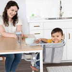 Regalo Easy Dinner Hook-On High Chair, Portable Clip-On Baby High Chair for Table, Foldable Travel High Chair with Storage Pocket, Rubber Grips to Protect Surfaces