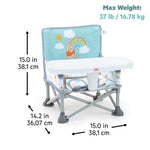 Bright Starts Disney Winnie The Pooh Pop 'N Sit Portable Booster, Indoor/Outdoor Use, Floor Seat with Feeding Tray, 6 Mos - 3 Yrs