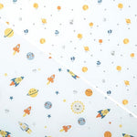 Delta Children Fitted Crib Sheets for Girls and Boys - Crib Sheet for Standard Crib and Toddler Mattresses - 28x52 Inch (Pack of 2), Space Exploration