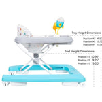 Smart Steps Trend Activity Walker and Entertainer with Removeable Toys, Large Tray, Cup Holder, Adjustable Height and Flat Fold Frame for Storage, Ages 6 Months +, Space Walk Navy