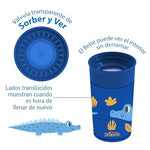 Dr. Brown's Milestones Cheers 360 Spoutless Transition Cup, Travel Friendly and Leak Free Sippy for Babies and Toddlers, Blue/Green Animals, BPA-Free, 10 oz/300 mL, 9m+, 2-Pack