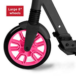 Radio Flyer Kickstart Max, Lightweight and Foldable Two-Wheel Kick Scooter Ages 8+, 220 lb Max, Large Wheels and Front Suspension for Smooth Ride