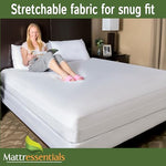 Zippered Queen Mattress Protector (8"-10" Depth) - Bed Bug Waterproof Mattress Cover, Premium Quality Hypoallergenic Encasement White