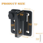 Alise Flip Latch Gate Latches Slide Bolt Latch Safety Door Lock Catch for Barn Cabinet Pet Cage Garden Bathroom Garage Window Sliding Door,Heavy Duty Stainless Steel Matte Black(Pack of 2)