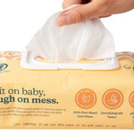 Wipemate EWG-Verified Premium Baby Wipes, 99% Water-Based, Plastic-Free, Ultra-Soft Plant-Based Wipe, Chlorine/Alcohol-Free, pH-Balanced, Hypoallergenic Cruelty-Free with Durable Flip-Top Lid 80-Ct