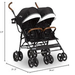 Jeep PowerGlyde Plus Side x Side Double Stroller by Delta Children, Black