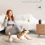 nooie Baby Monitor, Dog Camera with Phone App, 2K Cat Camera, 360 WiFi Indoor Camera for Home Security, AI Motion Tracking, Two-Way Audio, Compatible with Alexa, 2.4Ghz WiFi Only, SD or Cloud Storage