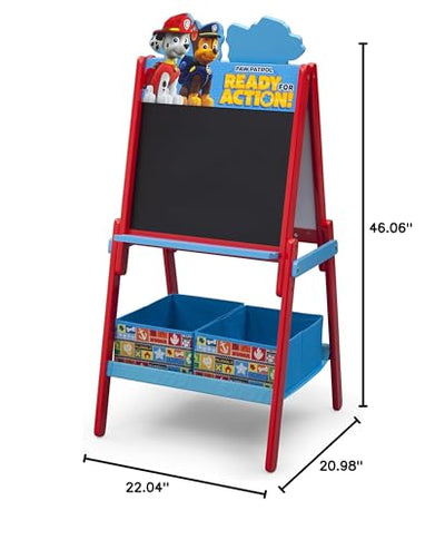 Delta Children Wooden Double-Sided Kids Easel with Storage -Ideal for Arts & Crafts, Homeschooling and More - Greenguard Gold Certified, Nick Jr. PAW Patrol