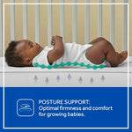 Sealy Baby Posture Perfect Breathable Crib Mattress, GREENGUARD Gold Certified, Made in USA, 2 Stage Hybrid Memory Foam & 150 Premium Coils, Toddler Bed Fit, Safety & Quality Tested, 52x28"