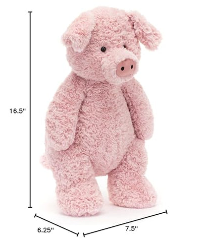 Jellycat Barnabus Pig Stuffed Animal, Huge 16.5 inches - Farmyard Plush Toy - Classic Children's Gift