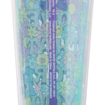 Silver Buffalo Care Bears Groovy “Love That For You” Featuring Grumpy Bear and Harmony Bear Glitter Plastic Cold Cup with Lid and Straw Topper, 24 Ounces