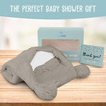 BlueMello Swaddle Blanket | Ultra-Soft Plush Essential for Infants 0-6 Months | Receiving Swaddling Wrap Grey | Ideal Newborn Registry and Toddler Boy Accessories | Perfect Baby Girl Shower Gift