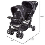 Baby Trend Sit N' Stand Double Stroller, Onyx