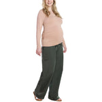 Motherhood Maternity Under Belly Utility Cargo Pregnancy Pant, Deep Depths, Small