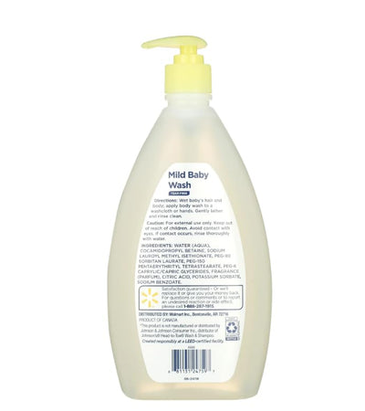 Equ~ate Baby Tear-Free Mild Baby Wash, 28 fl oz, Wash & Shampoo (1pack)