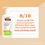 Palmer's Cocoa Butter Formula Massage Lotion For Stretch Marks, Pregnancy Skin Care, Belly Cream with Collagen, Elastin, Argan OIl and Shea Butter, 8.5 Ounces