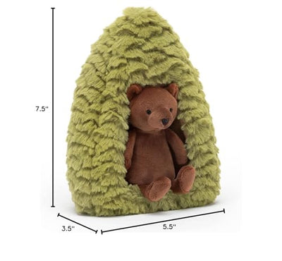 Jellycat Forest Fauna Bear Stuffed Animal, 7.5 inches - Teddy Bear Plush Toy - Classic Children's Gift