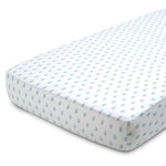 Delta Children Fitted Crib Sheets for Girls and Boys - 100% Organic Cotton Crib Sheet for Standard Crib and Toddler Mattresses - 28x52 Inch - GOTS Certified (Pack of 3), Blue Botanicals