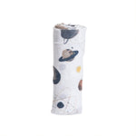 Little Unicorn Premium Cotton Swaddle Baby Blanket | Breathable Fabric | for swaddling, Play, Nursing & More (Planetary)