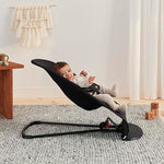 BabyBjörn Bouncer Balance Soft, Black/Dark Gray, Woven | 2-in-1 Adjustable Baby Bouncer Seat and Toddler Chair, Newborn to Toddler (8-29 lbs), 4 Positions, Lightweight & Portable