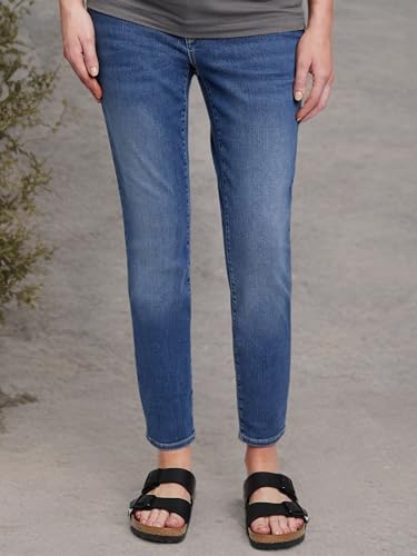 GAP Womens Maternity Inset Panel Skinny Jeans Medium WASH 33LONG