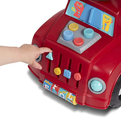 Radio Flyer Tinker Truck With Lights & Sounds, Toddler Ride On Toy, For Ages 1-3, Red, Large