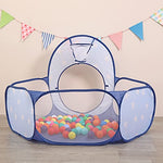 LimitlessFunN 4pc Kids Pop Up Play Tent, Crawl Tunnel, Ball Pit | Includes Star Lights & Carrying Case |, Children Indoor Castle Playhouse for Boys & Girls, Toddlers, 47" D x 126" W x 53" H
