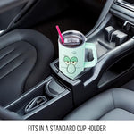 Silver Buffalo Spongebob Squarepants Featuring Squidward Tentacles Stainless Steel Tumbler with Handle and Straw, Fits in Standard Cup Holder, 40 Ounces