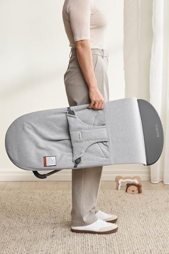 BabyBjörn Bouncer Bliss, Woven Mélange, Light Grey
