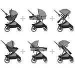 Evenflo Shyft Intuiti Travel System with Revolve180 LiteMax NXT Rotational Infant Car Seat (Fossil Gray)