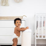 Ubbi Steel Diaper Pail, Odor Locking, No Special Bag Required, Award-Winning, Registry Must-Have, Ivory