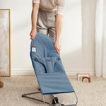 BabyBjörn Bouncer Bliss, Woven mélange, Blue | 2-in-1 Adjustable Baby Bouncer Seat and Toddler Chair, Newborn to Toddler (8-29 lbs), 4 Positions, Lightweight & Portable