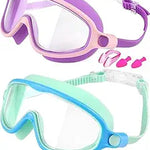 Rantizon Swim Goggles 2 Pack, Wide View Anti Fog&UV Swimming Goggles for Audlt, No Leaking Summer Gifts for Men Women Kid