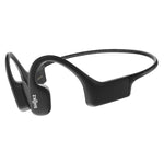 SHOKZ OpenSwim - MP3 Waterproof Headphones for Swimming - Not Bluetooth Compatible - Built-in MP3 Player with Storage for 1200 Songs - Open-Ear Wireless Headphones, with Nose Clip and Earplug (Black)
